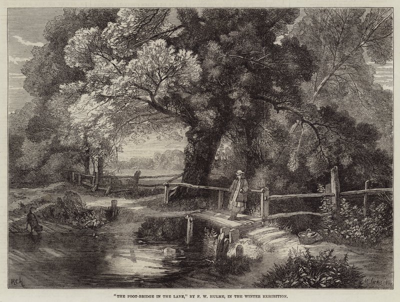 De Voetbrug in de Laan door Frederick William Hulme