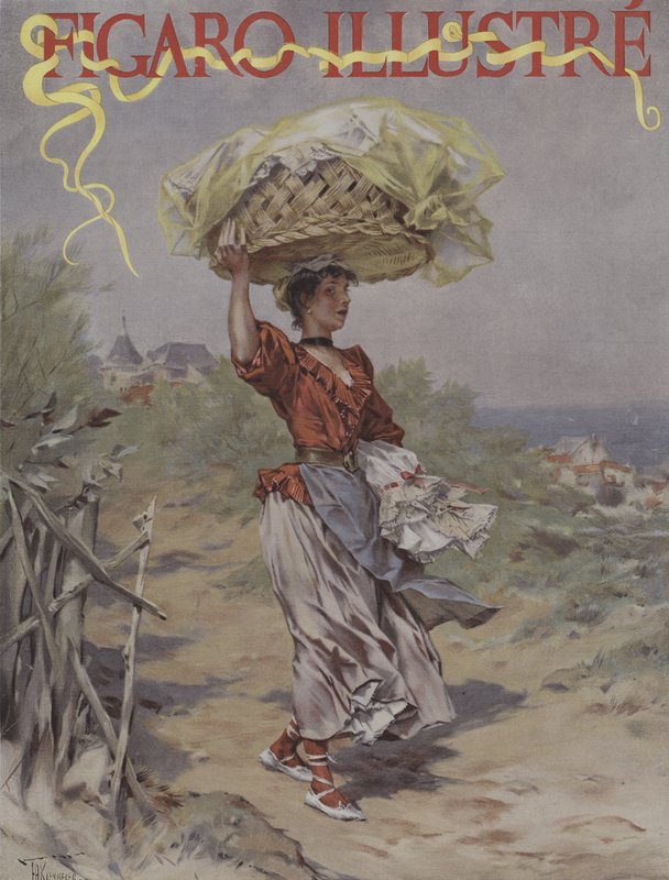 A Biarritz. Omslag van Le Figaro Illustre, maart 1895 door Frederik Hendrik Kaemmerer