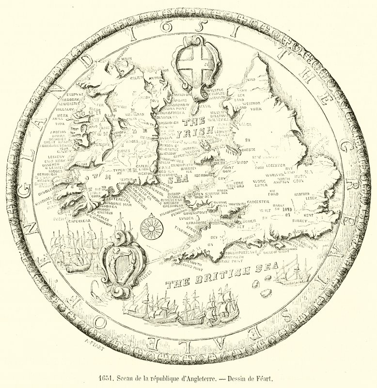1651, zegel van de republiek Engeland door French School