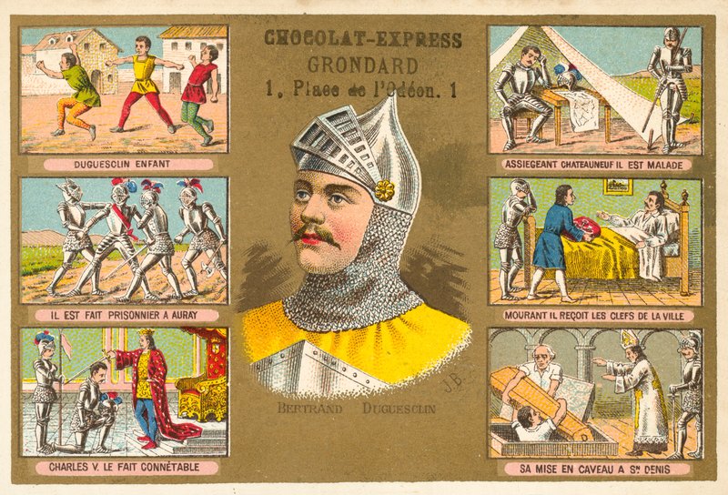 Bertrand du Guesclin, Franse militaire commandant, en scènes uit zijn leven door French School