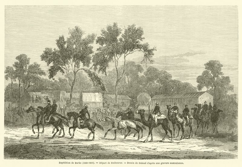 Expeditie van Burke (1860-1861), Vertrek uit Melbourne door French School