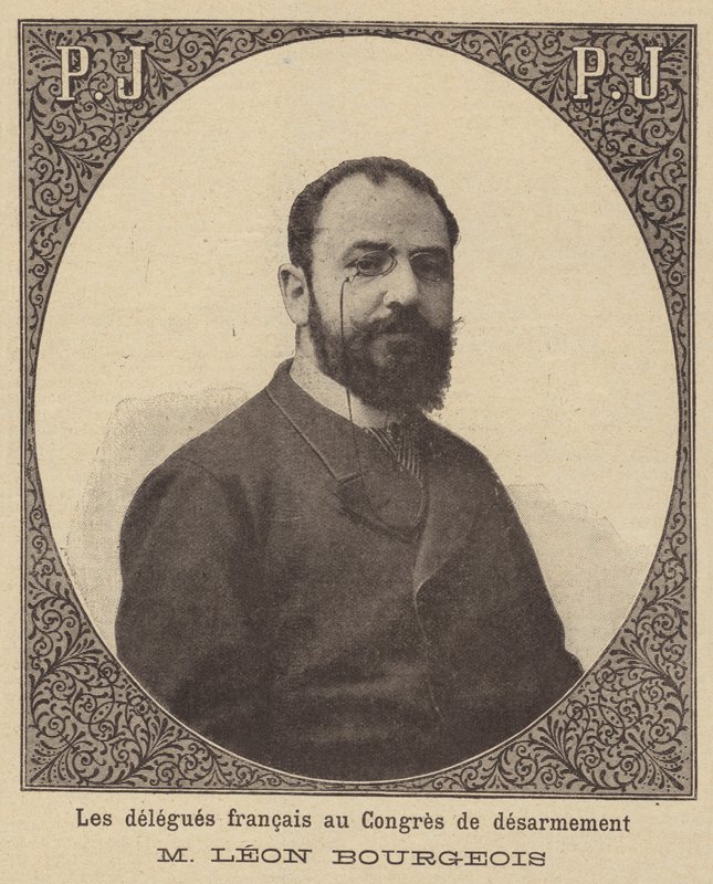 Leon Bourgeois, Franse afgevaardigde naar de Haagse Vredesconferentie van 1899 door French School