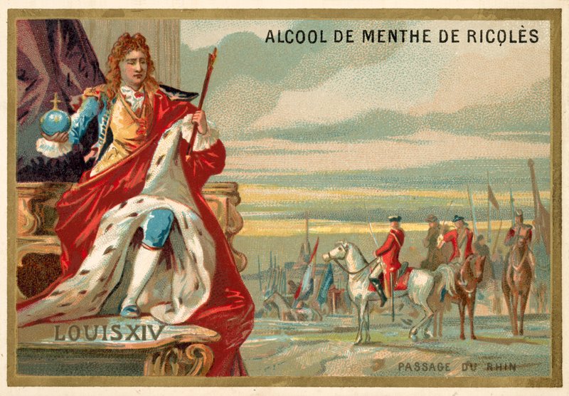 Lodewijk XIV van Frankrijk en het Franse Leger dat de Rijn Oversteekt, 1672 door French School