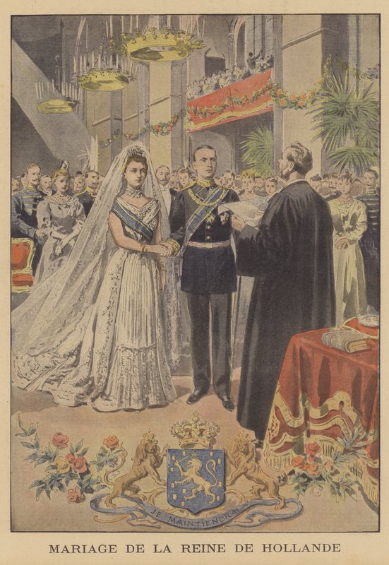 Huwelijk van de koningin van Nederland door French School