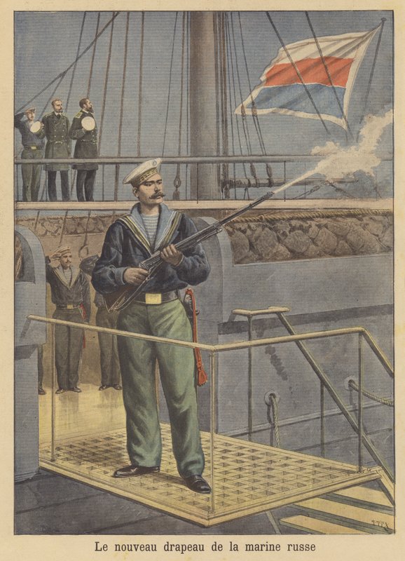Nieuwe vlag van de Russische marine door French School