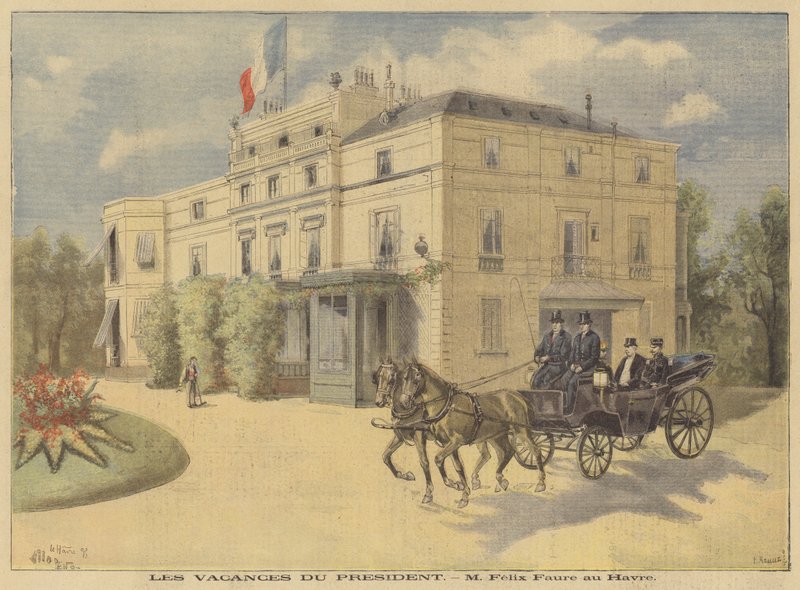 President Faure van Frankrijk op vakantie in Le Havre door French School