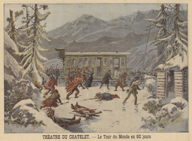 Productie van Rond de Wereld in Tachtig Dagen in het Théâtre du Châtelet door French School