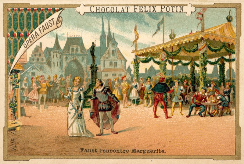 Scène uit Faust, een opera van Charles Gounod door French School