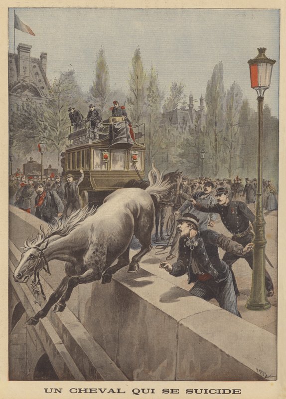 Zelfmoord van een paard door French School