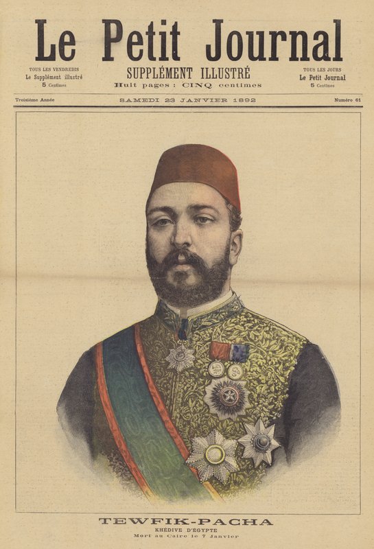 Tewfik Pasha, Khedive van Egypte door French School