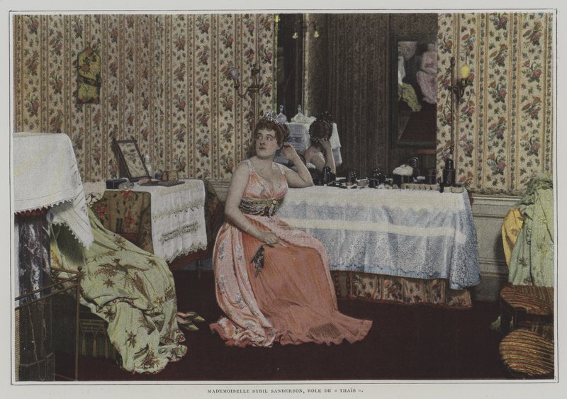 Amerikaanse sopraan Sybil Sanderson in de titelrol in Jules Massenets opera Thais door French Photographer