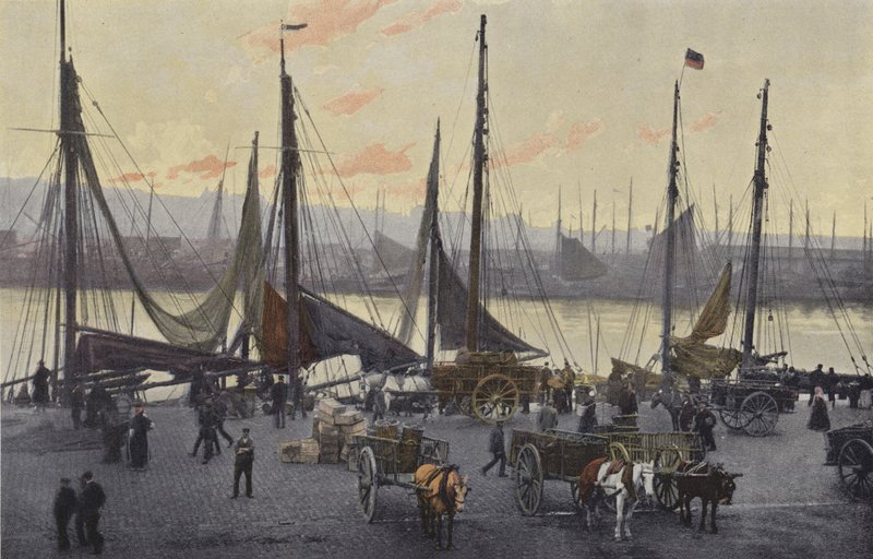 Boulogne-sur-Mer, Voorbereidingen voor de haringvisserij door French Photographer