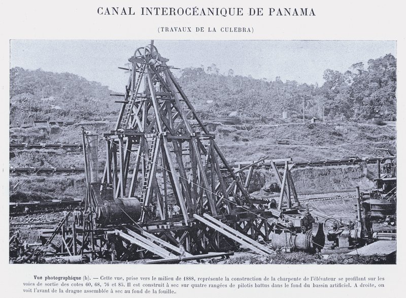 Interoceanisch Kanaal van Panama, Werkzaamheden bij de Culebra door French Photographer