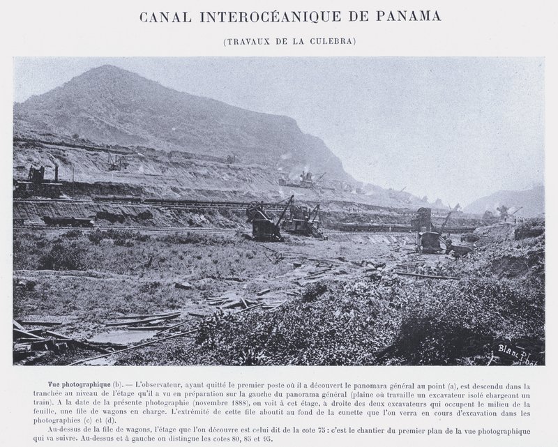Interoceanisch Kanaal van Panama, Werkzaamheden bij de Culebra door French Photographer