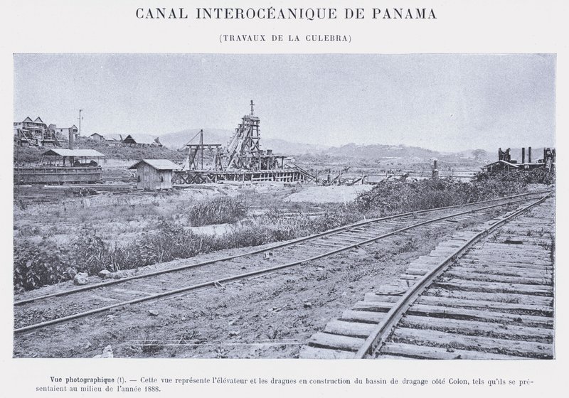 Interoceanisch Kanaal van Panama, Werkzaamheden bij de Culebra door French Photographer