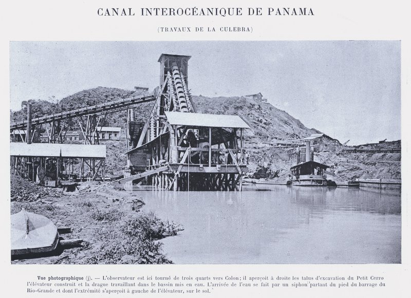 Interoceanisch Kanaal van Panama, Werkzaamheden bij de Culebra door French Photographer