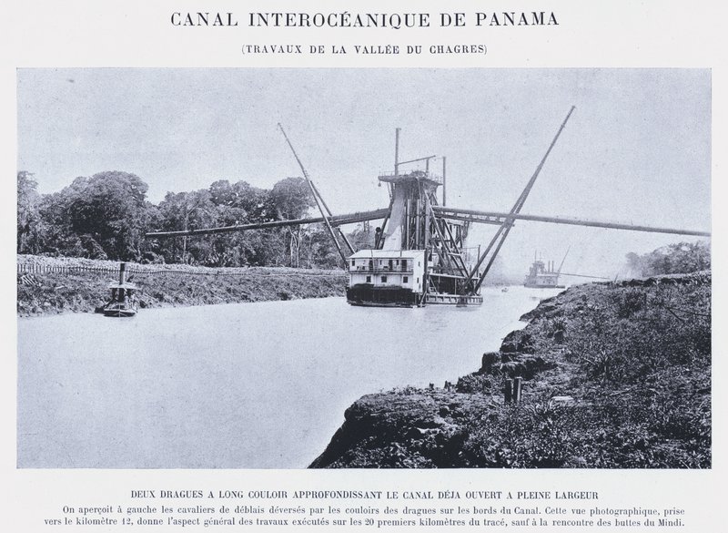 Interoceanisch Kanaal van Panama, Werkzaamheden in de Vallei van de Chagres door French Photographer