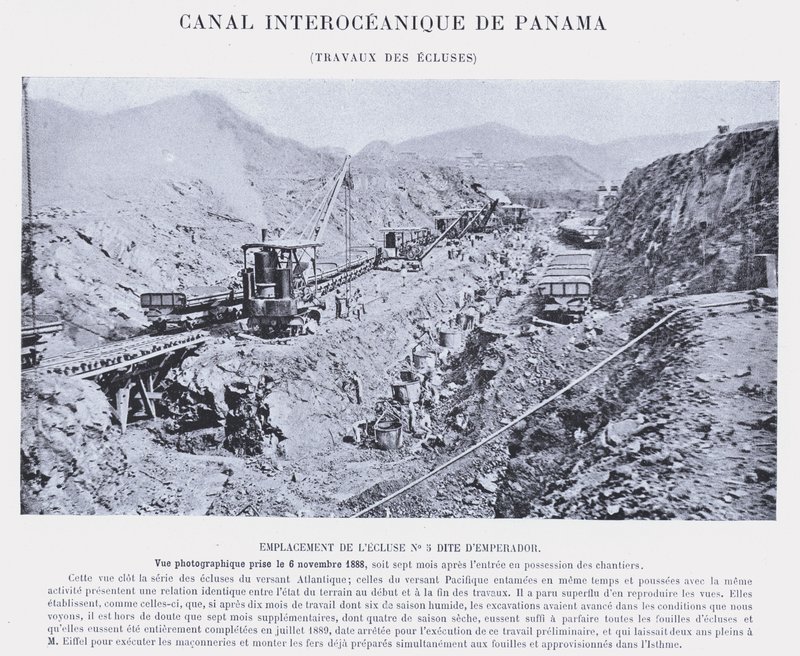 Interoceanisch Kanaal van Panama, Werkzaamheden bij de Sluizen door French Photographer