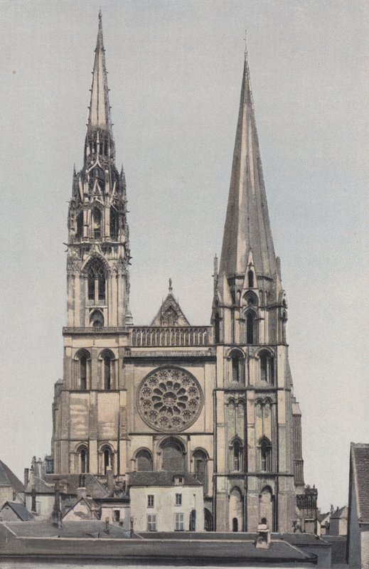Chartres, Kathedraal Notre-Dame, Westelijke Facade door French Photographer