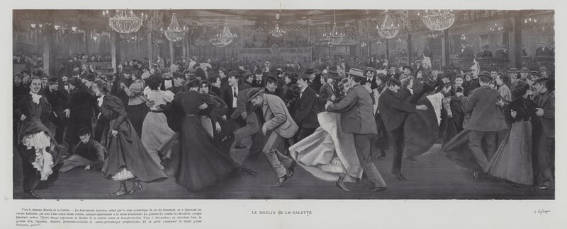 Dansen bij de Moulin de la Galette, Parijs door French Photographer