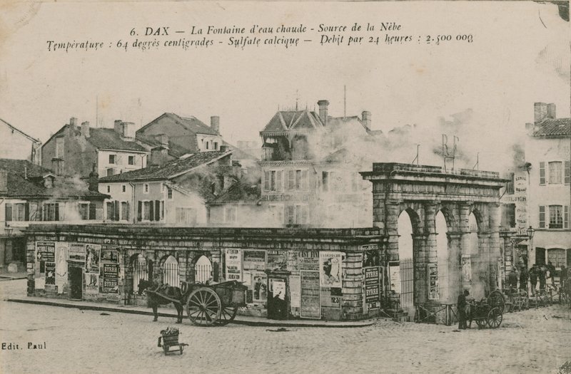Dax - de warme waterbron - bron van Nebe door French Photographer