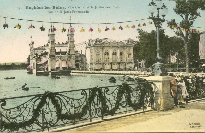 Enghien-Les-Bains, Het Casino, De Rozen Tuin door French Photographer