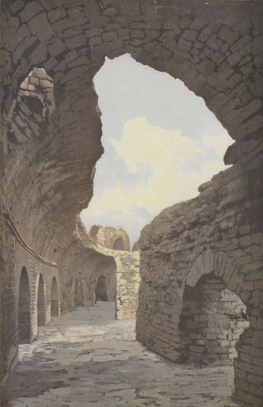 Frejus, Amfitheater, Binnenaanzicht van een galerij door French Photographer