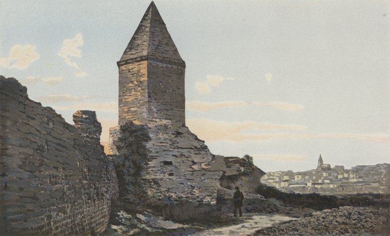 Frejus, Romeinse vestingwerken (Lantaarn, genaamd van Augustus) en Algemeen uitzicht door French Photographer