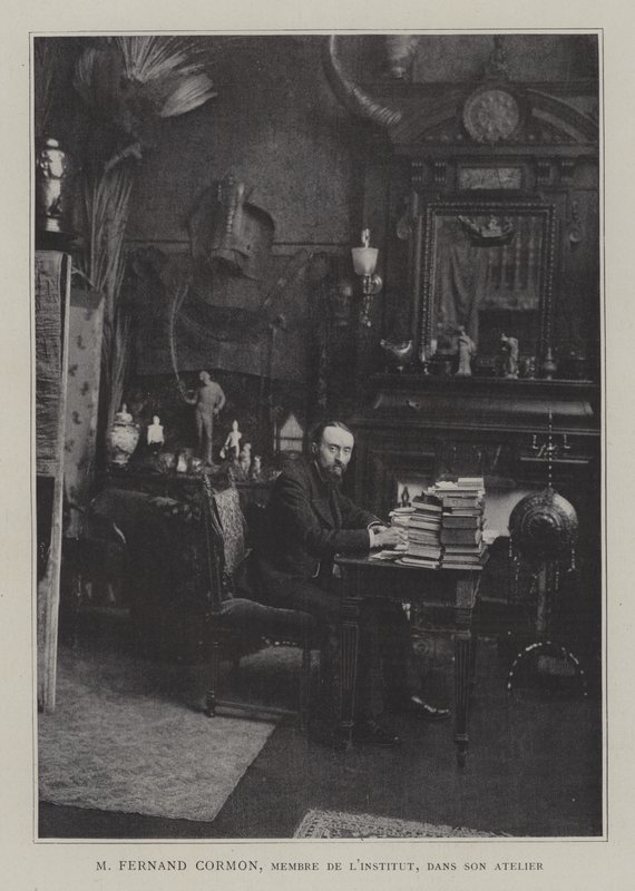 Franse schilder Fernand Cormon in zijn studio door French Photographer