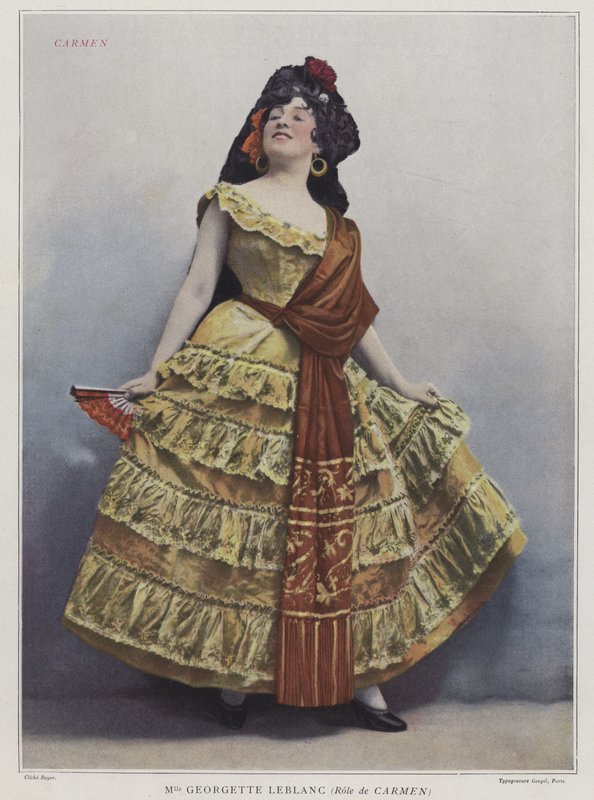 Georgette Leblanc als Carmen, 1899 door French Photographer