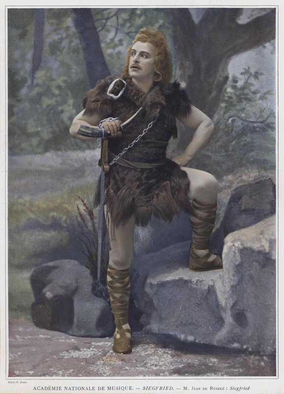 Jean de Reszke in de titelrol in Siegfried door French Photographer