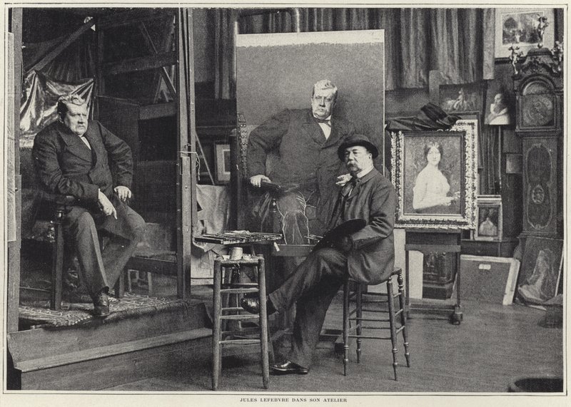 Jules Lefebvre in zijn atelier door French Photographer