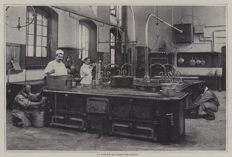 Keuken van het Lycee Janson-de-Sailly, Parijs door French Photographer