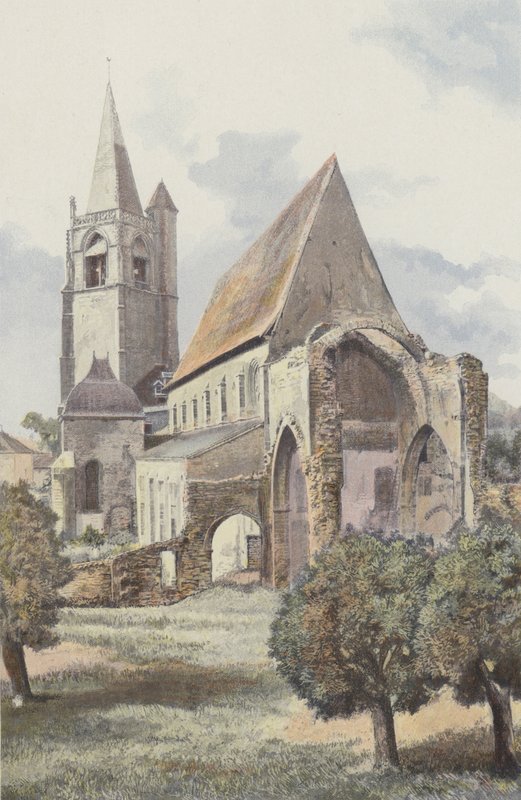 La-Bénisson-Dieu, kerk, zuidoostzijde door French Photographer