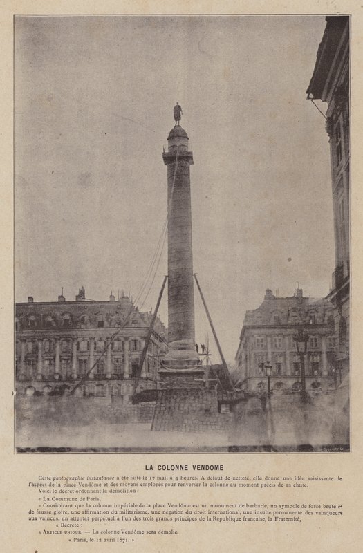 De Commune van Parijs, de Vendômezuil door French Photographer