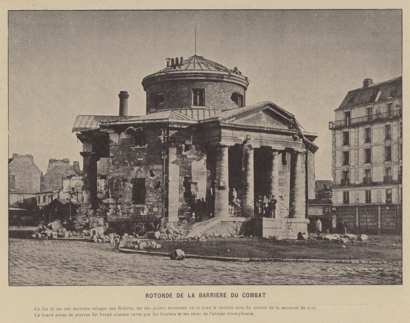 De Commune van Parijs, Rotonde van de Barrière du Combat door French Photographer