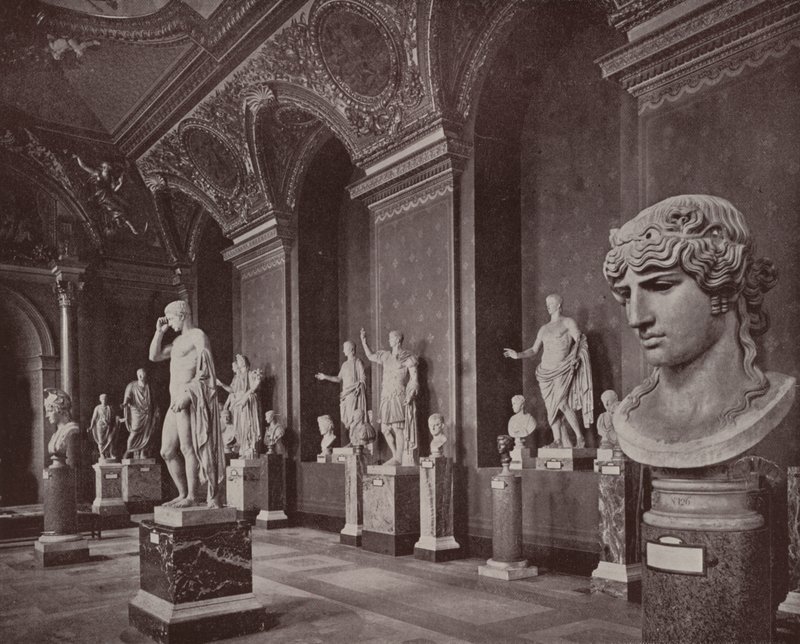 Parijs: Galerie van Augustus, Louvre Museum door French Photographer