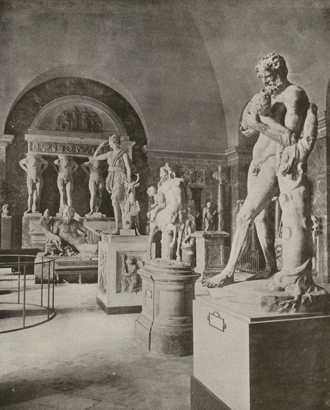 Parijs: Galerij van de Riviergod Tiber, Louvre Museum door French Photographer