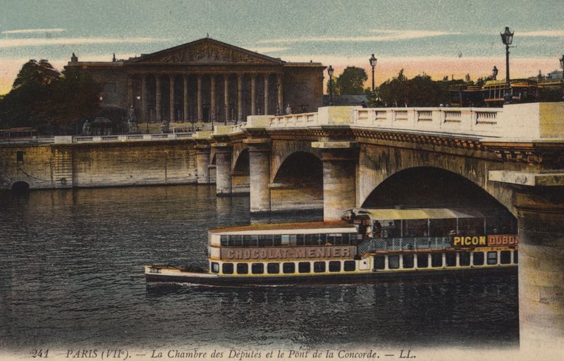 Parijs, De Kamer van Afgevaardigden en De Pont De La Concorde door French Photographer
