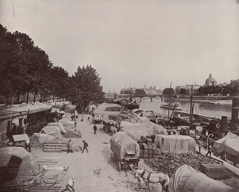 Parijs: Levee Scene in Parijs door French Photographer