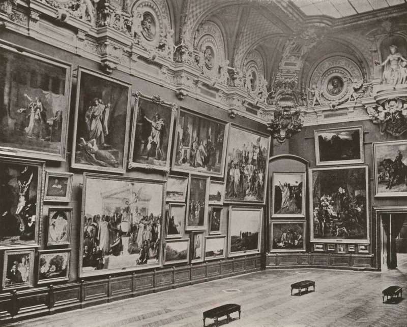Parijs: De Nieuwe Franse Galerie, Louvre Museum door French Photographer