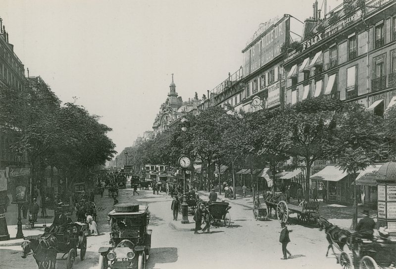 Perspectief van de Boulevard des Italiens door French Photographer