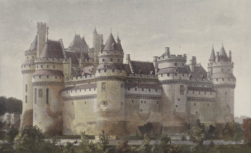 Pierrefonds, kasteel (zicht vanaf de weg naar Villers-Cotterets) door French Photographer
