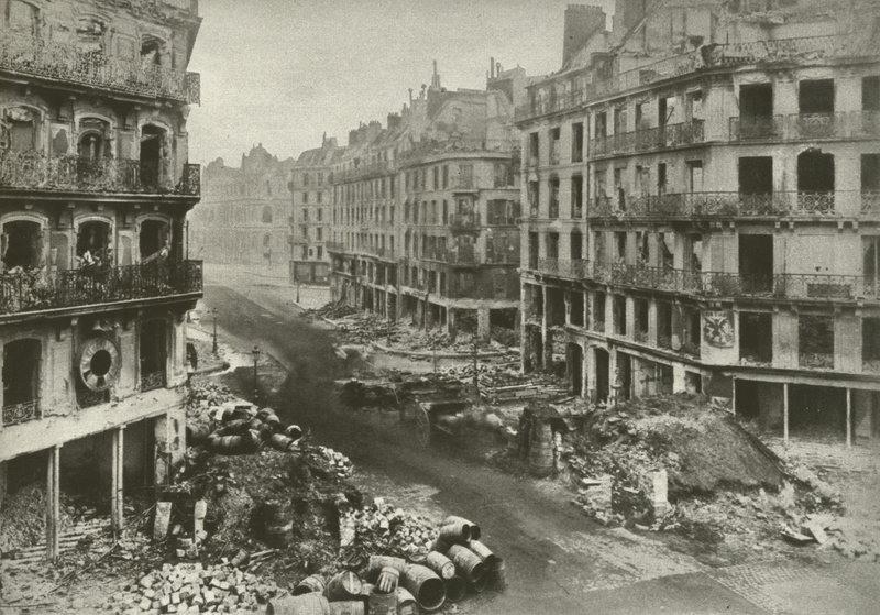 Rue De Rivoli, Parijs, na de week die de Commune beëindigde door French Photographer