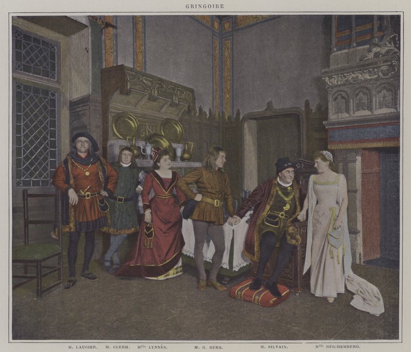 Scène uit een productie van Gringoire, door Theodore de Banville door French Photographer
