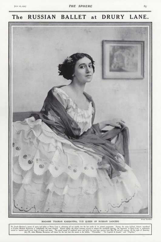 Tamara Karsavina, Russische ballerina door French Photographer