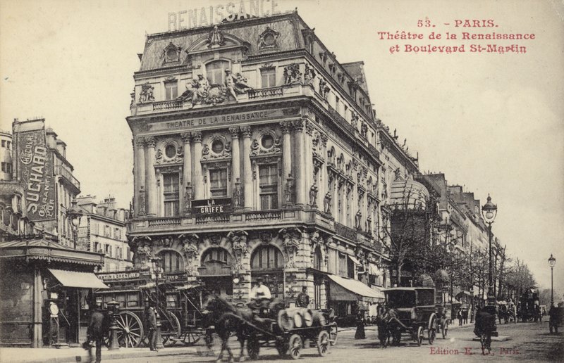 Théâtre de la Renaissance en Boulevard St Martin, Parijs door French Photographer