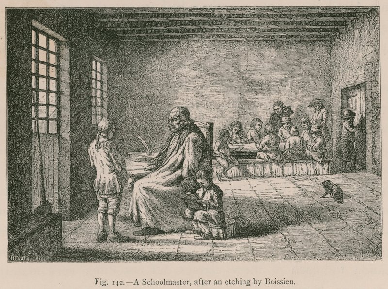 Een schoolmeester (naar een ets van Boissieu) door French School