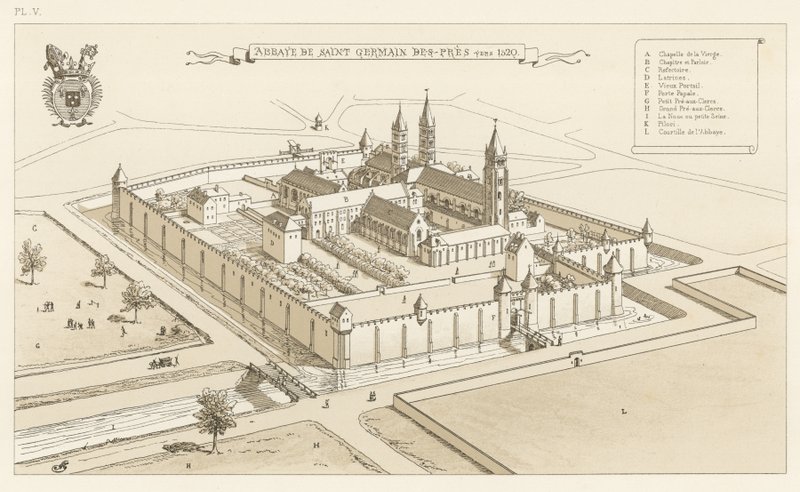 Abdij van Saint Germain des-Pres, circa 1520 door French School