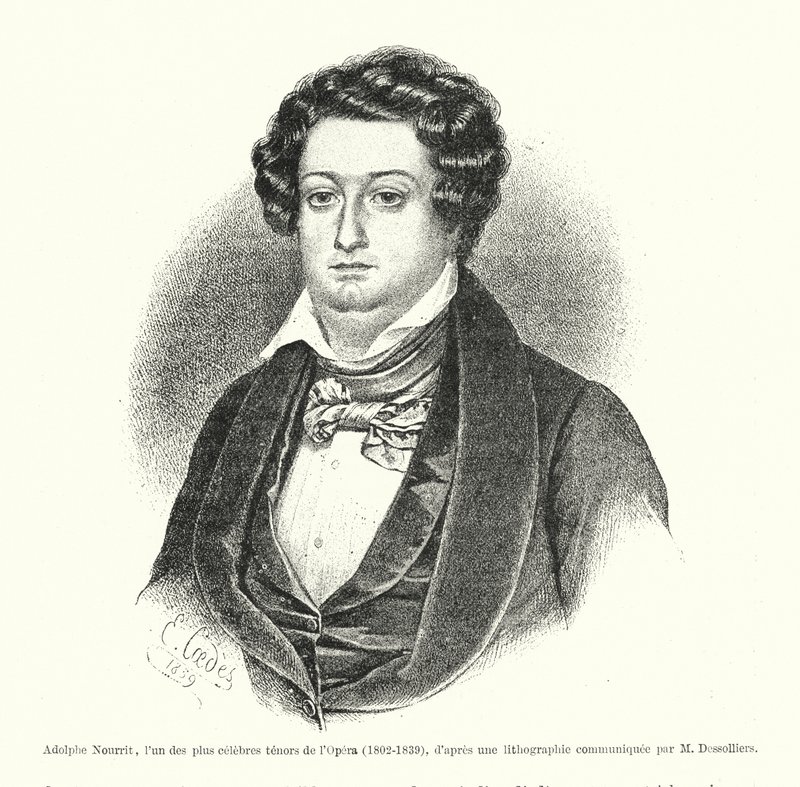 Adolphe Nourrit, een van de beroemdste tenoren van de Opera door French School